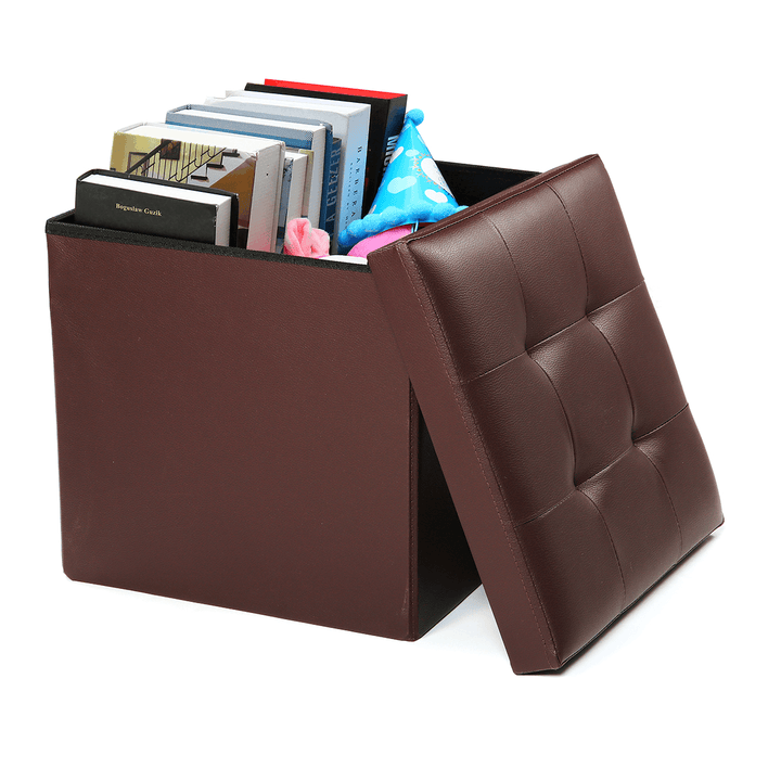 Multifunctional Storage Stool Leather Sofa Ottoman Bench Footrest Box Seat Footstool Square Chair Home Office Furniture