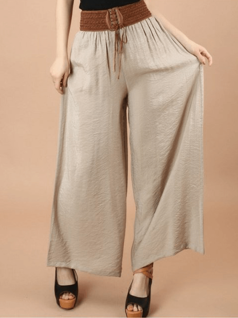 Drawstring High Waist Pants - MRSLM