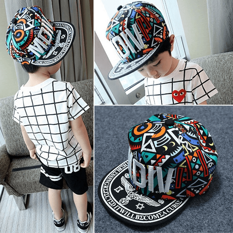 Embroidered Flat-Edge Hip-Hop Children'S Baseball