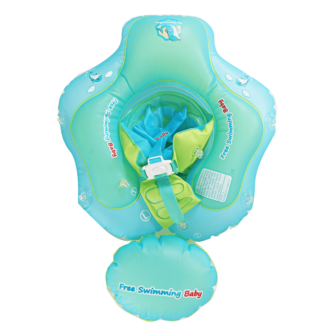 Inflatable Baby Swimming Ring Toddler Float Swim Pool Water Seat Canopy - MRSLM