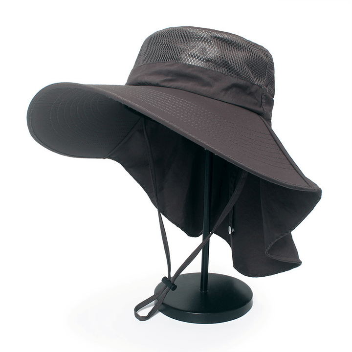 Hat Male Summer Sun Visor Fisherman Hat Outdoor Climbing Sun Hat Neck Guard Sun Hat Anti-Ultraviolet Fishing Hat