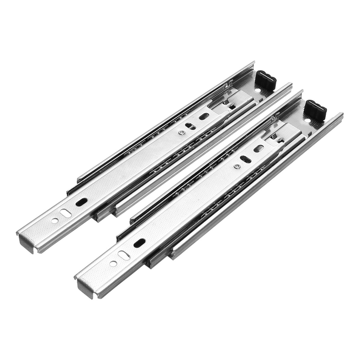 2Pcs Wide Ball Bearing Slide Rail Cabinet Drawer Runners Slider Long 200Mm