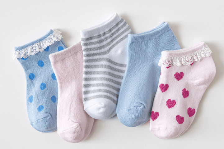 5 Pairs of Children Four Seasons Tube Socks Camouflage Love