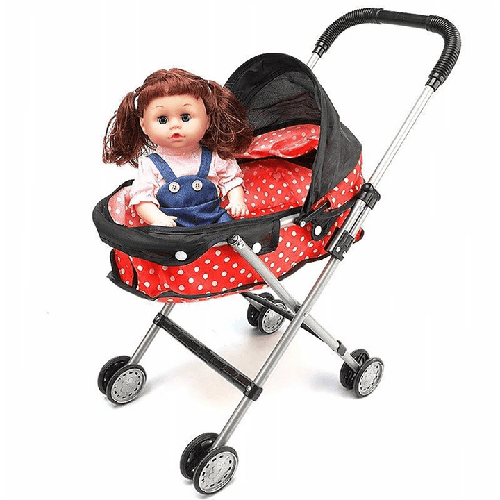 Baby Doll Stroller Folding Doll Trolley Children Walker Toys