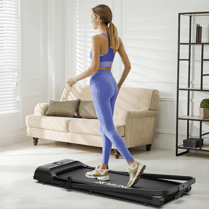 [US/EU Direct] XMUND XD-T2 Treadmill 12Km/H Running Mode Adjustable LCD Display Bluetooth Non-Slip Walking Pad Remote Control Gym Home Fitness Equipment