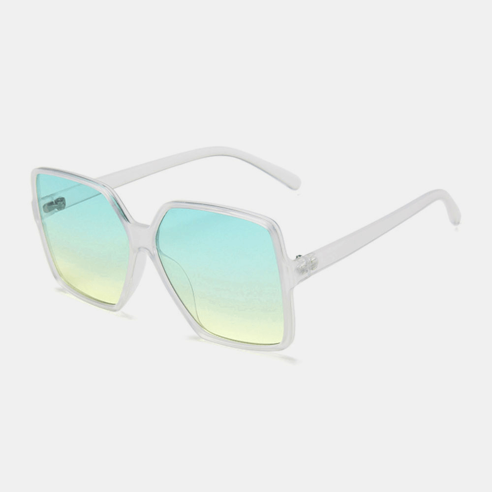 Women plus Size Frame Square Shape Fashion Trend Retro UV Protection Sunglasses - MRSLM