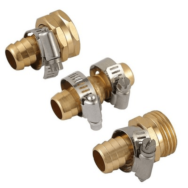 3/4 Male Female Connector Set Garden Hose Repair Mender Kit Hose Connectors Water Hose Pipe Fittings Copper Joint - MRSLM