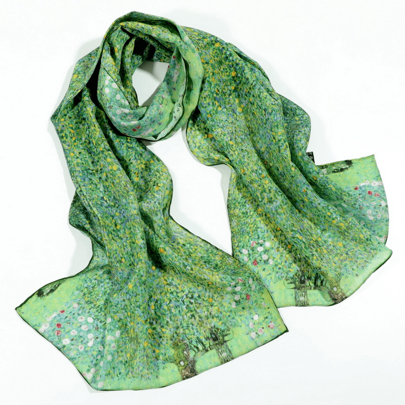 Silk Oil Painting Scarf Female Silk