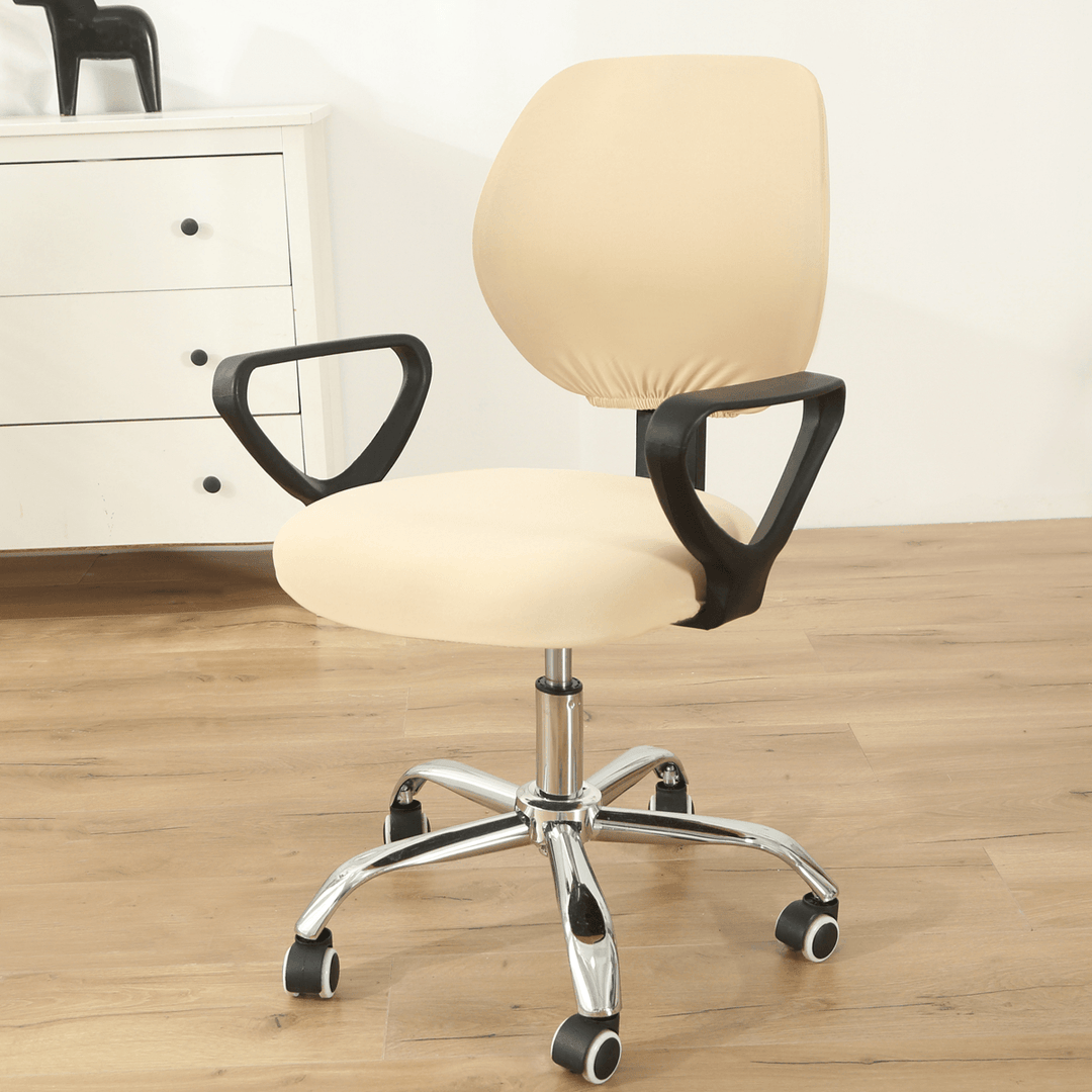 Elastic Swivel Computer Chair Seat Back Cover Office Armchair Decor Protector