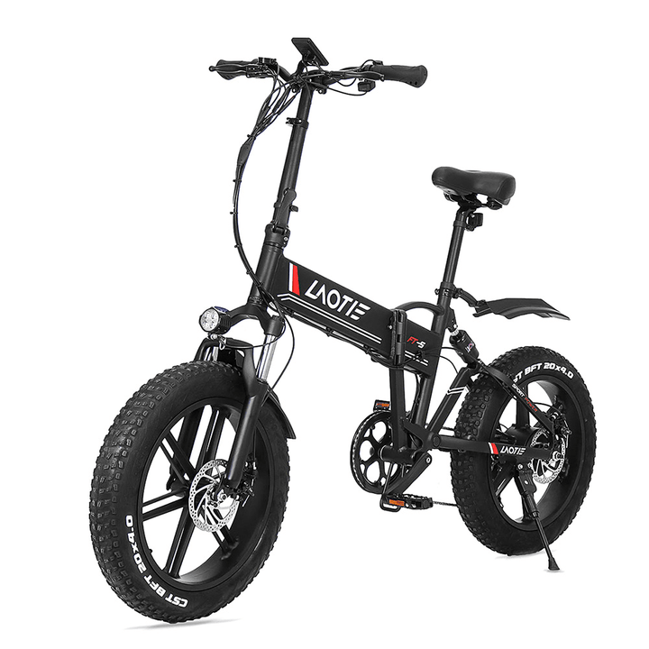 LAOTIE¬Æ FT5 20In Fat Tire 48V 10Ah 500W Folding Electric Moped Bike 35Km/H Top Speed 80-90Km Mileage E-Bike