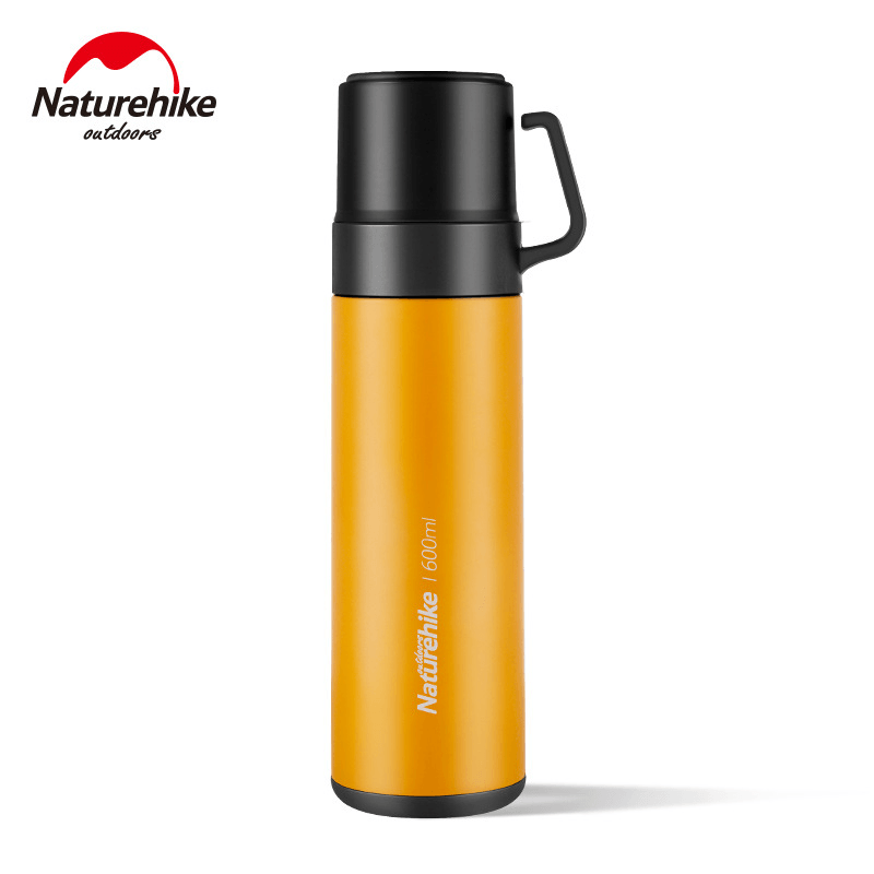 Naturehike NH17S020-B 600Ml 304 Stainless Steel Vacuum Cup Double Lid Bottle Camping Travel