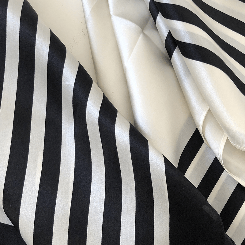 Fashion Simple Striped Silk Lady Scarf Shawl