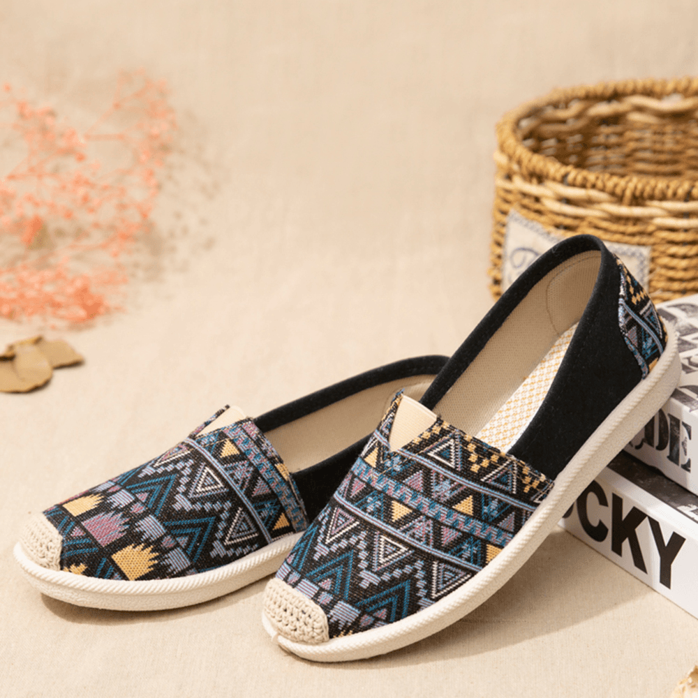 Women Casual Soft Patchwork round Toe Fisherman Shoes