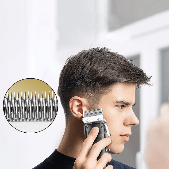 Professional Salon Hairdressing Electric Clippers USB Charging Adjustable Pitch Hair Cutting Machine for Men