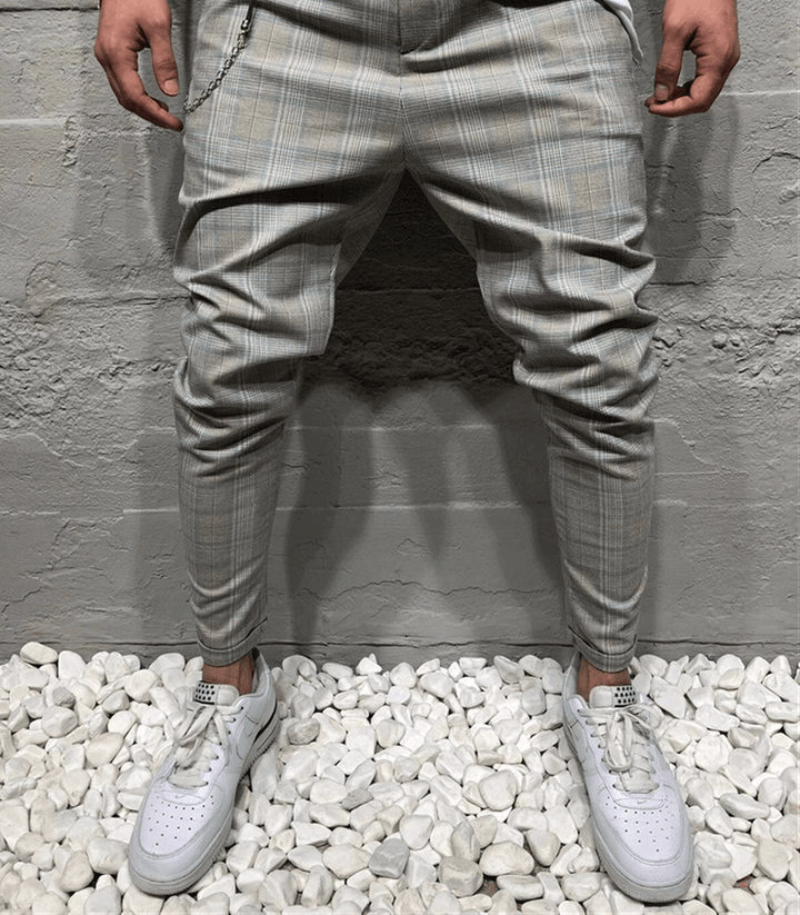 Men'S Casual Sports Fitness Striped Trousers