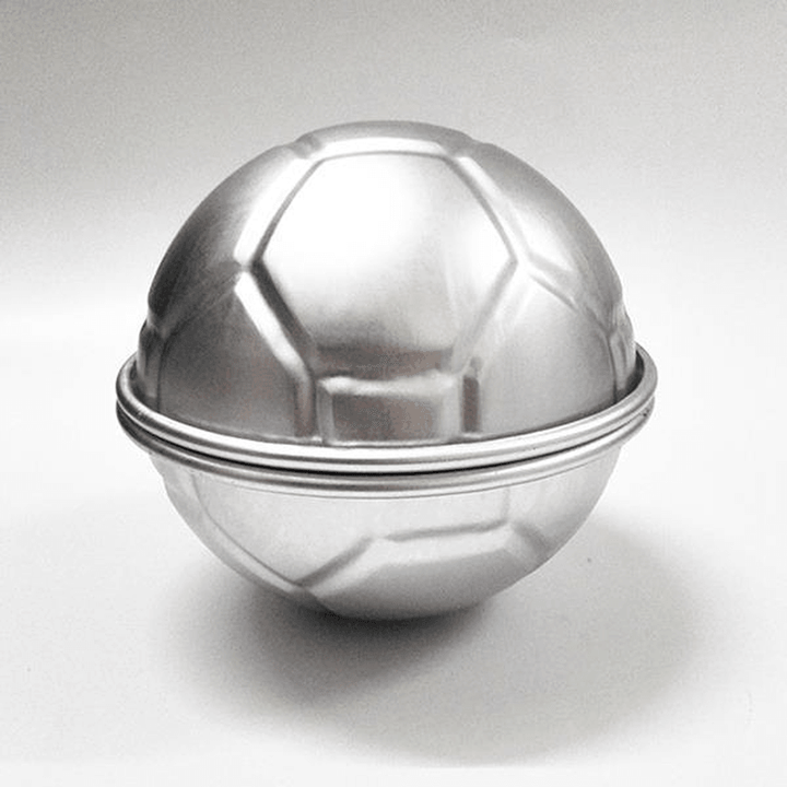 6Pcs Set Aluminum Metal Sphere Football Bath Bomb Molds 3 Size DIY Cake Crafts