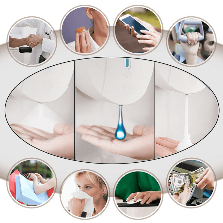 550Ml Auto Induction Soap Dispenser IR Body Sensing Smart Container Waterproof