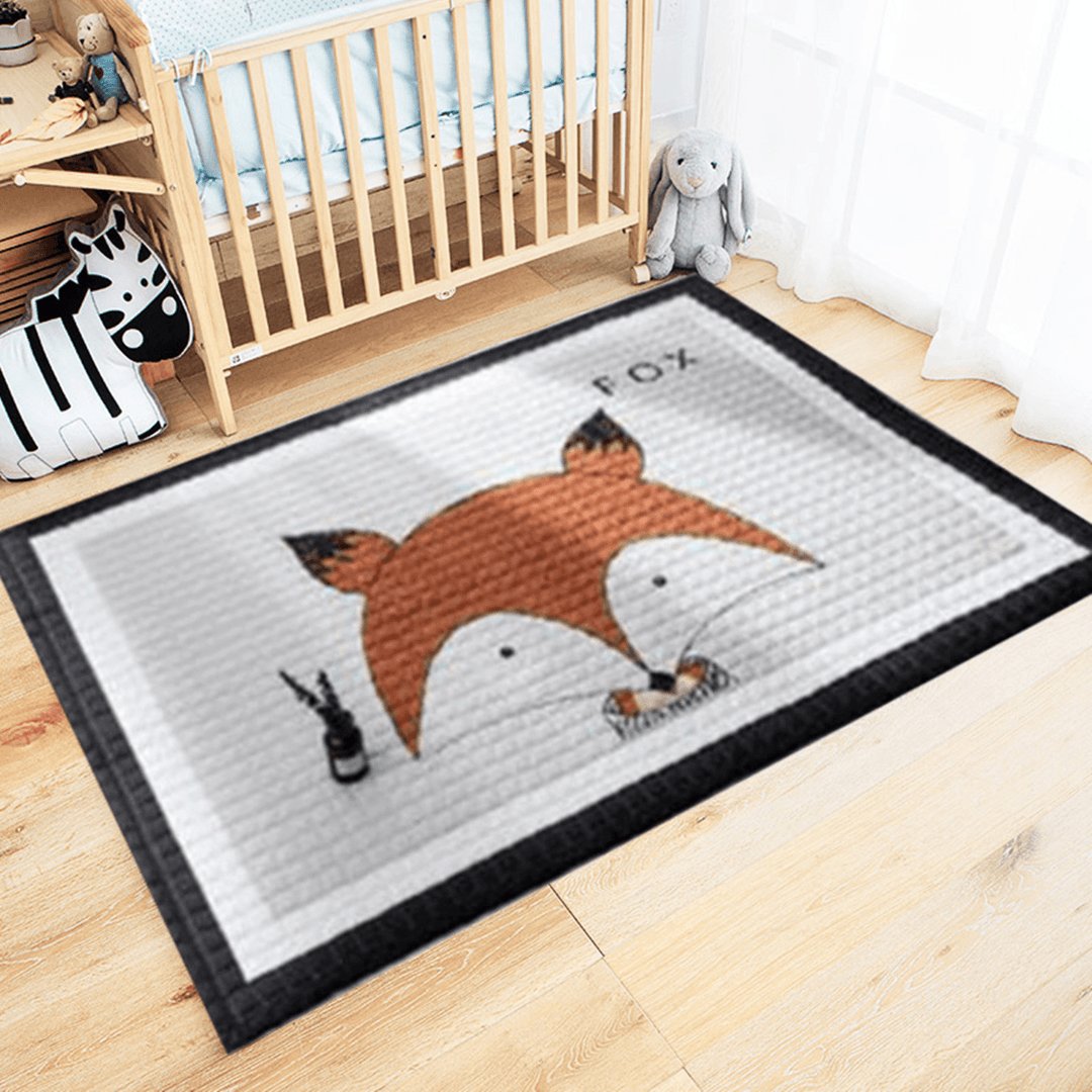 195 X 145Cm Cute Animal Soft Rectangle Baby Kid Play Mat Activity Crawling Blanket