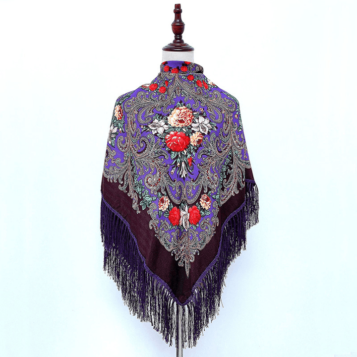 Russian Style Muslim Autumn and Winter Warm Shawl