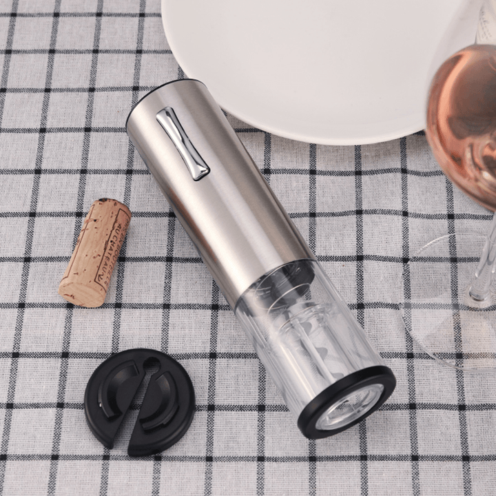 Vino Opener Automatic Corkscrew Electric Bottle Openers Set with Vino Stopper Gift Box USB Charging Cable Kitchen Accessories