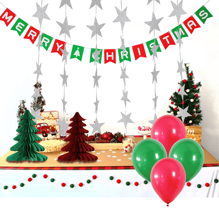 Merry Christmas Hats Trees Latex round Balloons Santa Xmas Party Home Decors