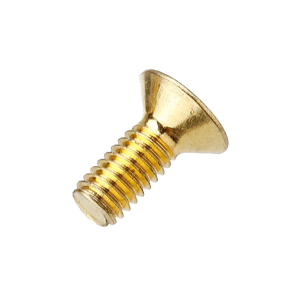 Suleve™ M4AH2 50Pcs Titanium Plated M4 Hex Socket Flat Countersunk Head Screws Alloy Steel 12.9 Grade Screw Bolt M4*10