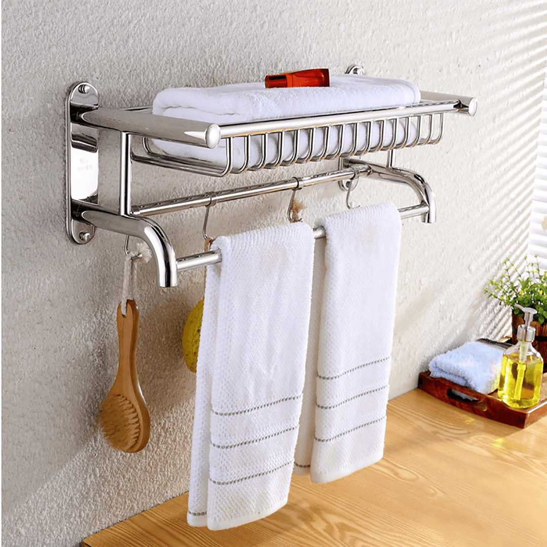 Bathroom Figurine Rack Stainless Steel Towel Rack Wall Towel Washer Bath Towel Rack