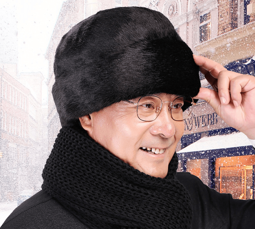 Winter Warm Cotton Hat for Middle-Aged and Elderly People