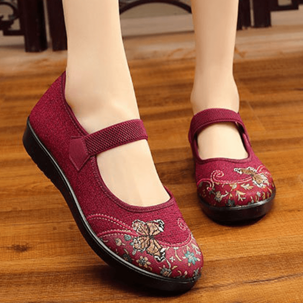 Women Comfy Non Slip Elastic Band Mary Jane Flat Loafers