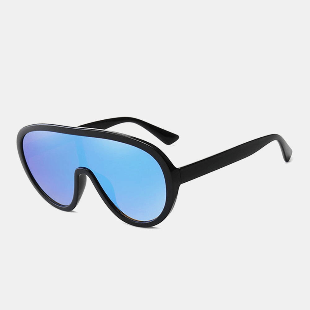 Unisex One-Piece Lens Large Full Frame UV Protection Sunshade Fashion Sunglasses - MRSLM