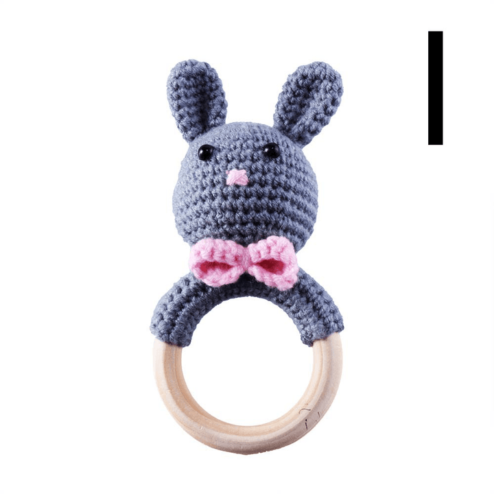 Baby Knitted Rattle Bell Ring Sounding Rattle Toy