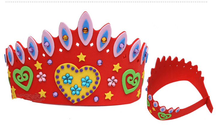 Holiday Handmade DIY Birthday Crown Sun Hat Glasses Eva Making Paste Painting Children Making Material Package