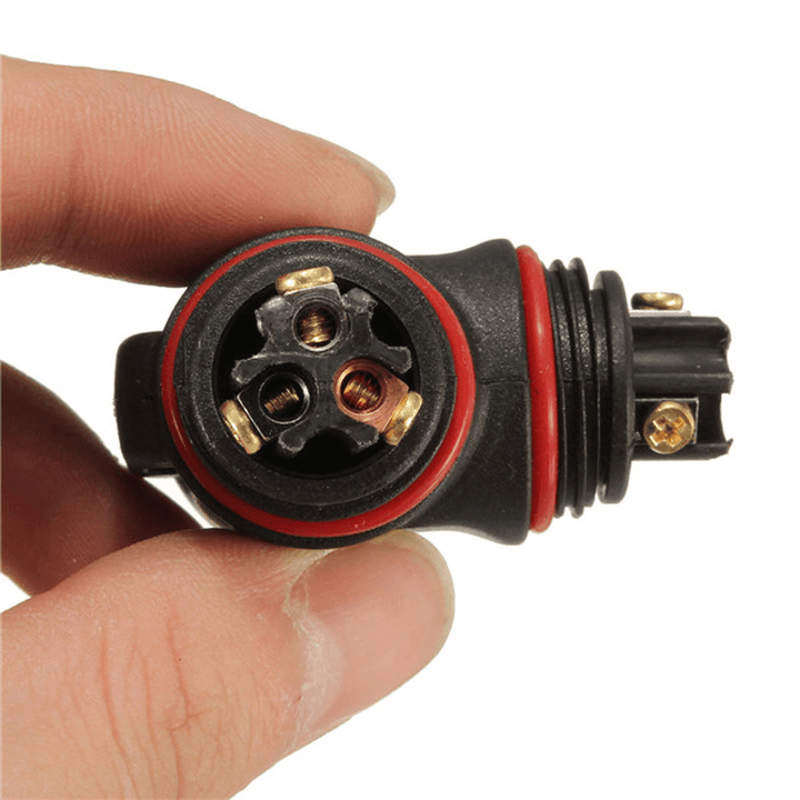 2/3 Cores 3 Pin T-Shape IP67 Waterproof Nylon Aviation Plug Connector DC/AC