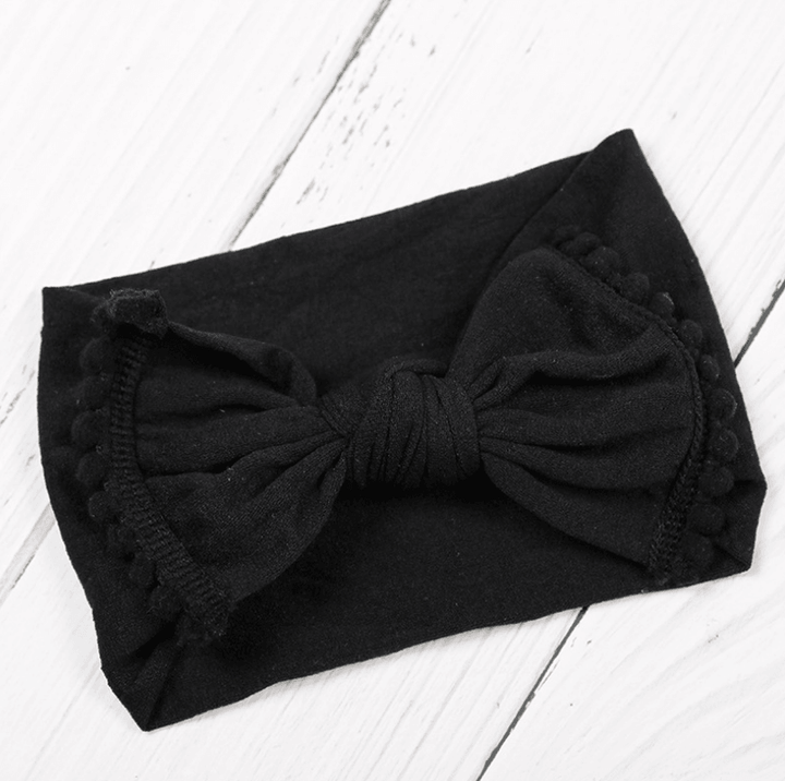 Super Soft Hair Ball Nylon Stockings Big Bow Hair Band - MRSLM