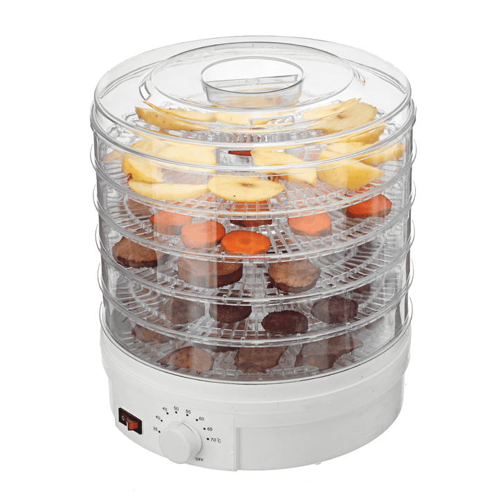 250W Food Dehydrator 5 Tray Shelf Dryer Machine Fruit Preserver Beef Jerky DIY Dried Fruit