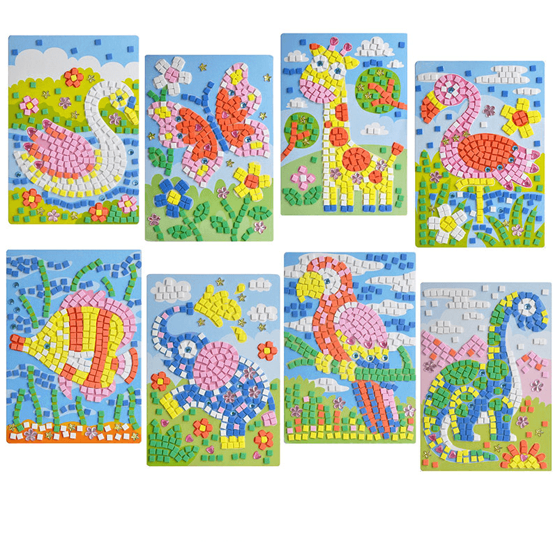 Children'S Handmade Materials EVA Diamond Mosaic Paste Painting Puzzle Stickers