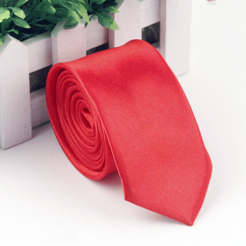 Casual Solid Color Polyester Silk Business Men'S Tie