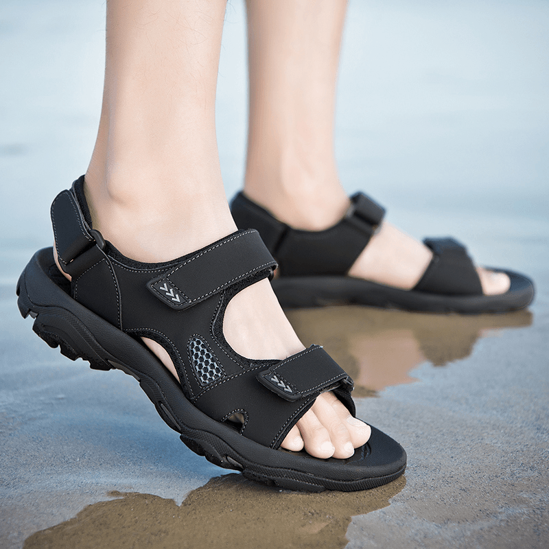 Men Microfiber Breathable Non Slip Opened Outdoor Casual Beach Sandals