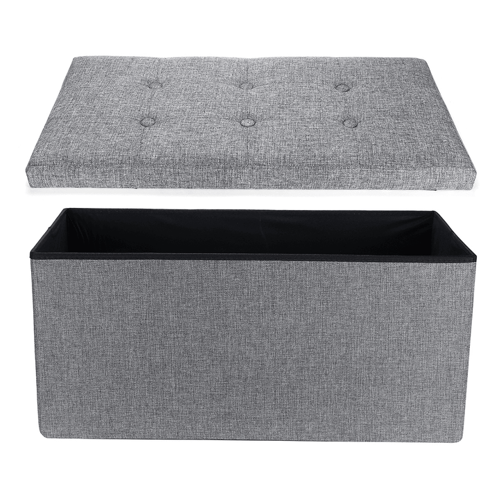 Linen Storage Ottoman Foldaway Seat Stool Bench Chest Toy Box Pouffe Bench