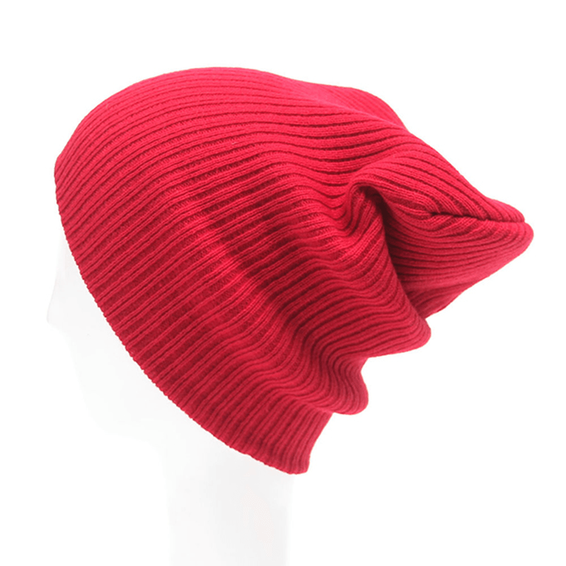 Winter Casual Knitted Warm Skullies Beanies Hats High Elastic Men Women Hat