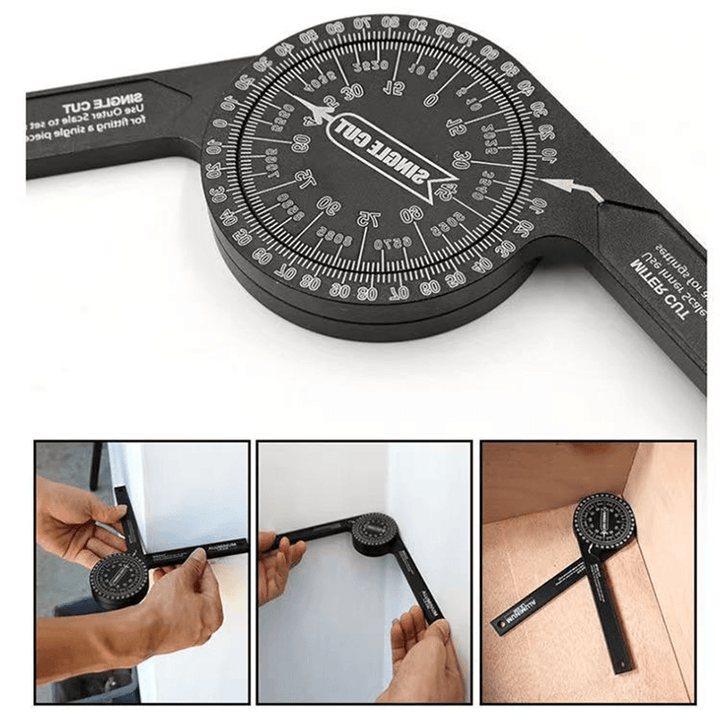 360¬∞ Degree Wood Working Measuring Ruler Aluminum Miter Saw Protractor Finder Rustproof Angle Finder Miter Gauge Goniometer