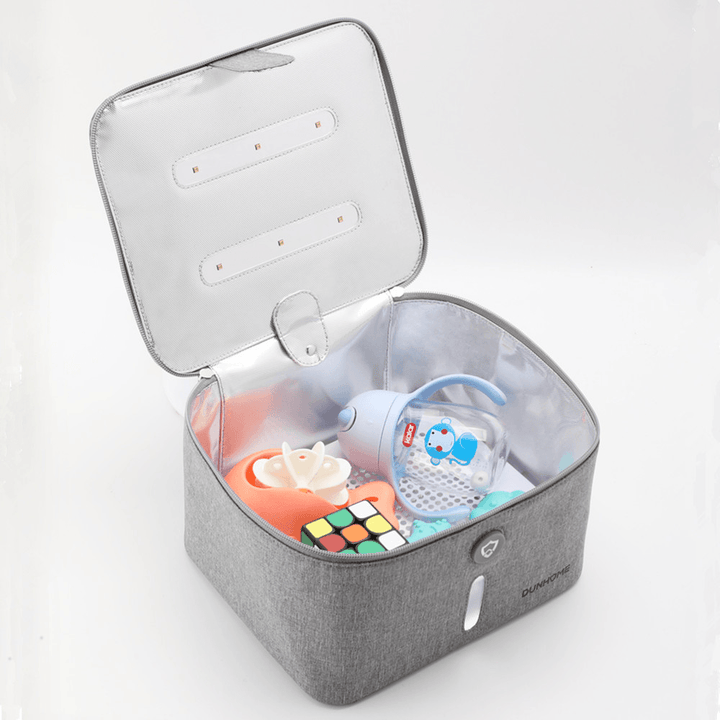 Dunhome 8W Disinfectant Tank Outdoor Travel LED Ultraviolet Light Anion Sterilizer Box Storage Bag Carry Case