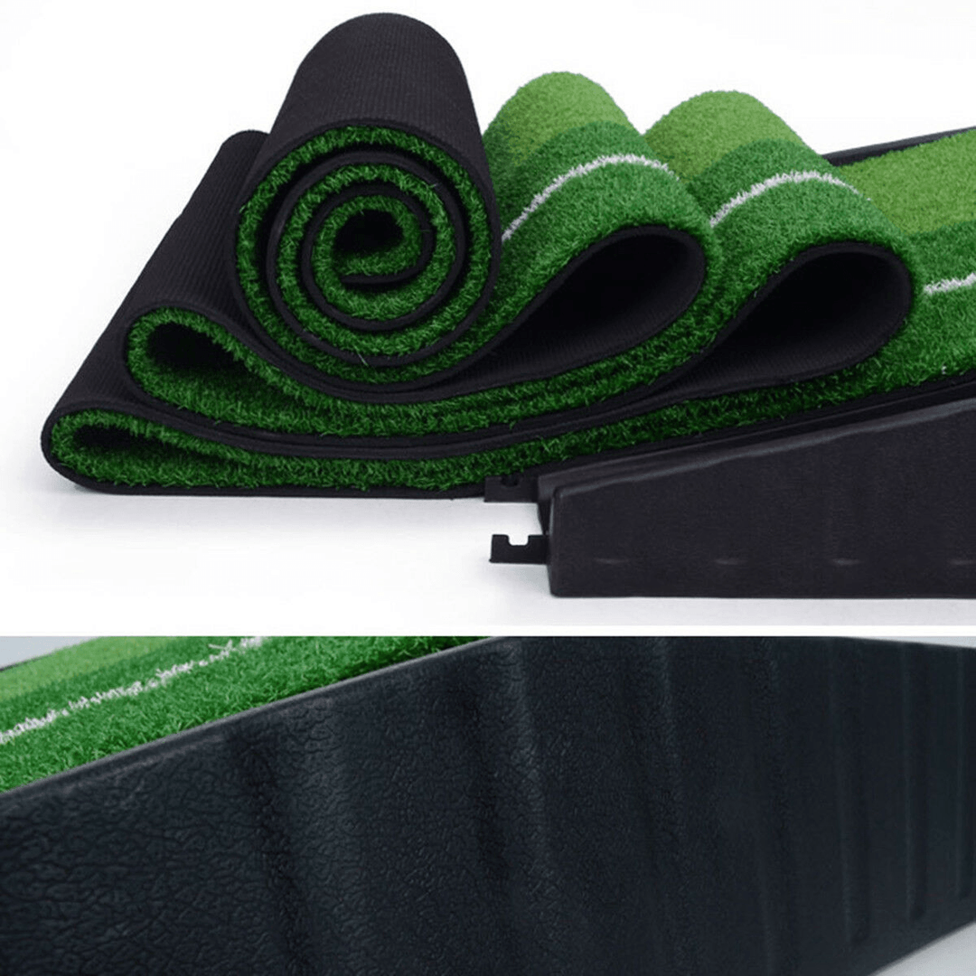 2.5M Golf Practice Mat Golf Training Grass Mat Thick Smooth Putting Pad Outdoor Garden Office