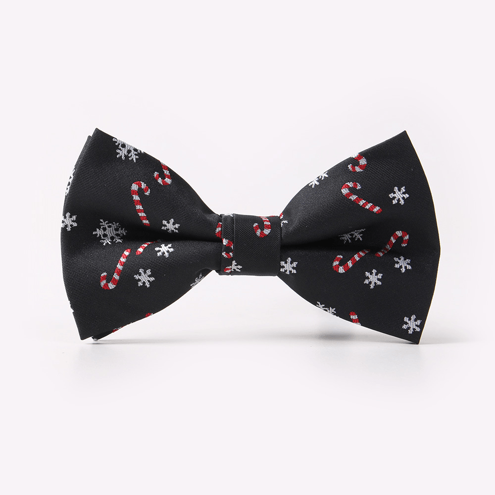 Men'S Holiday Christmas Tree Snowflake Pattern Bow Tie