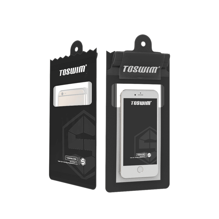 TOSWIM TPU IPX8 Waterproof Mobile Phone Bag Outdoor Swim Hanging Touch Screen Smartphone Holder for Swimming Diving