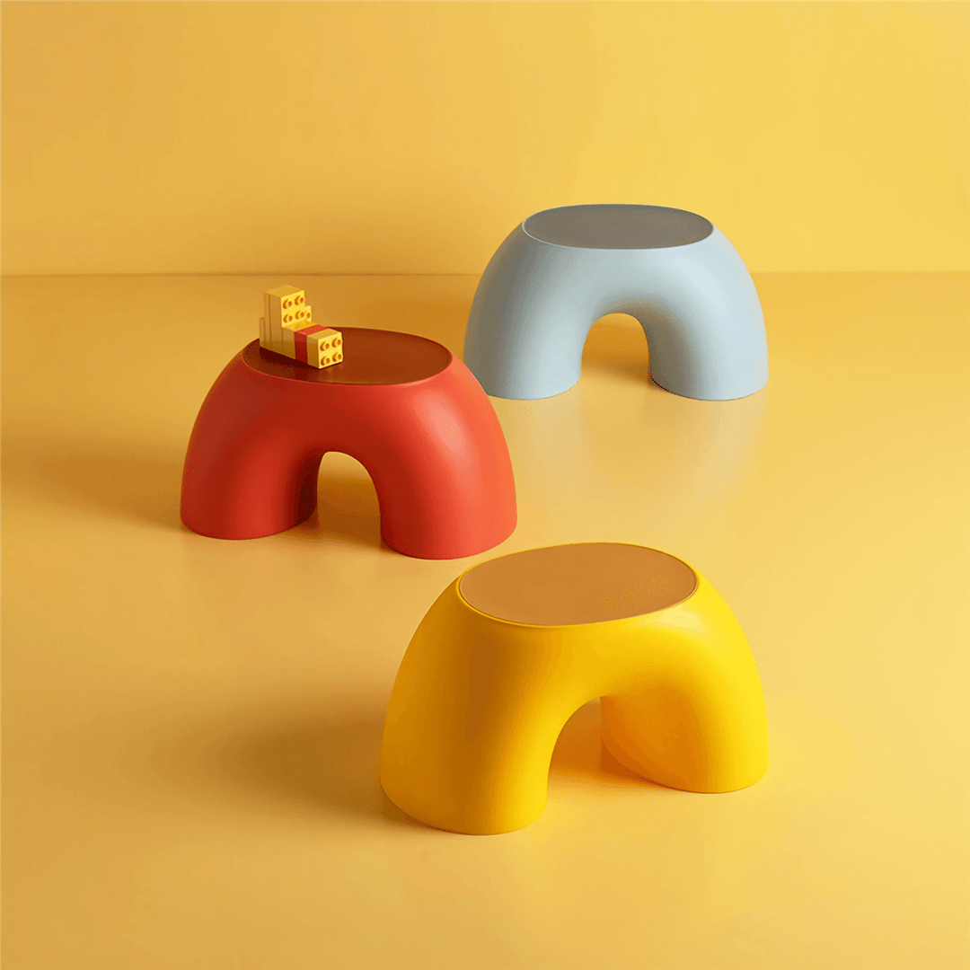 Semi-Ring Rainbow Small Bench Simple Home Indoor Chair Children Stool Footboard Stool Toy Sofa Kids Bedroom Interior Furniture