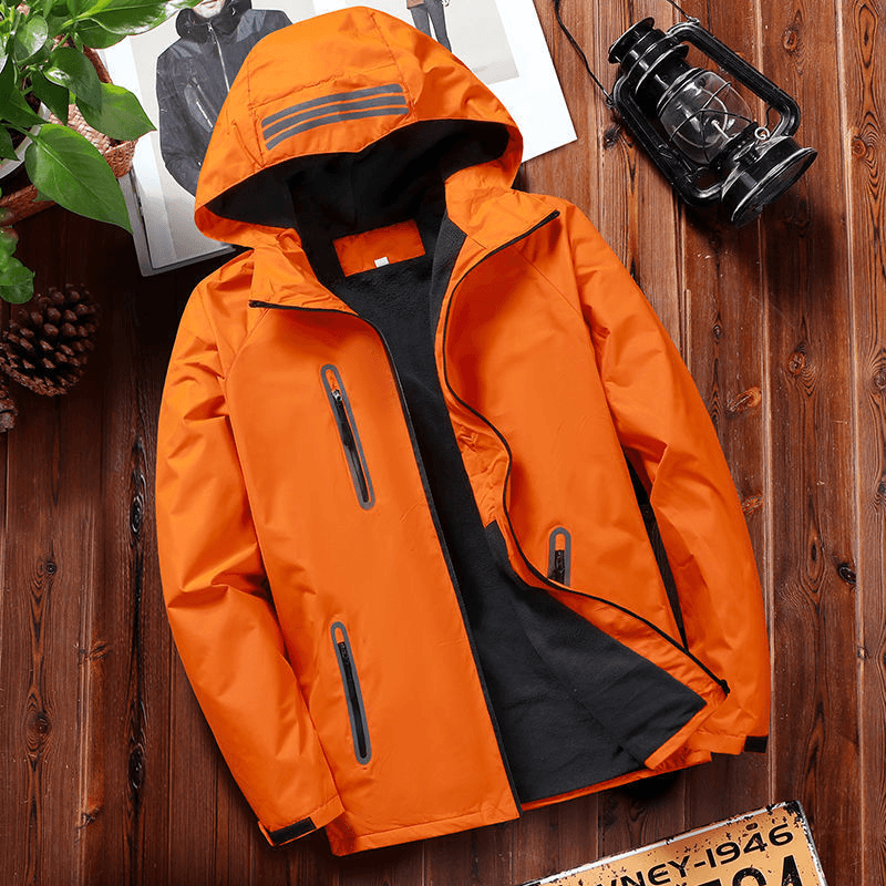 Men'S Loose Large Size Cotton-Padded Jacket Warm Hiking Jacket