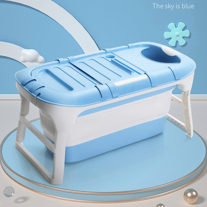 114X86X60Cm Folding Bathtub Bath Barrel Soaking Tub Large Capacity for Baby Child Adult Bathtub