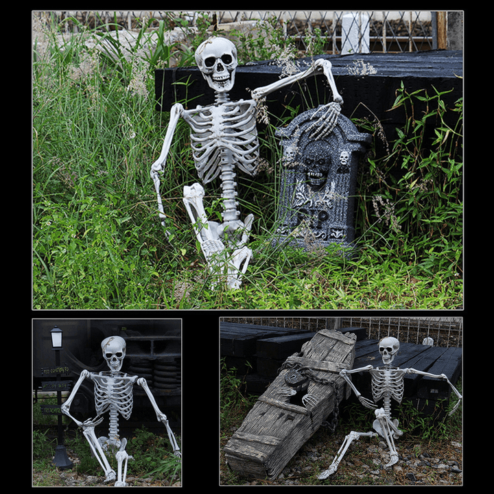 170Cm Halloween Skeleton Poseable Decorations Life Size Party Decoration Gift PVC