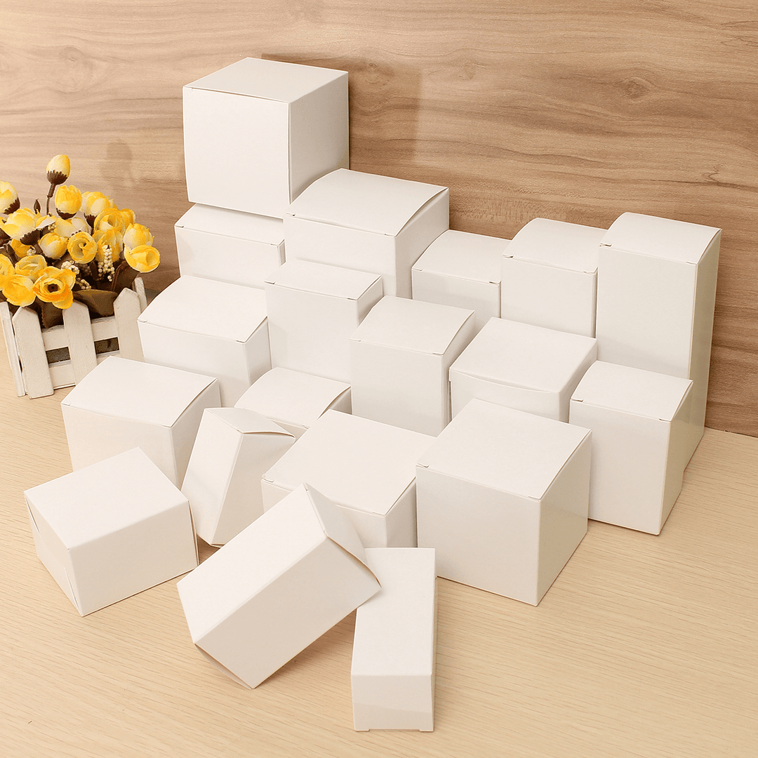 20 Different Sizes White Cardboard Postal Box Storage Carton for Gifs Crafting Packaging Mailing